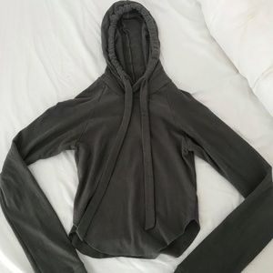 Are You Am I Cropped Hoodie Size M